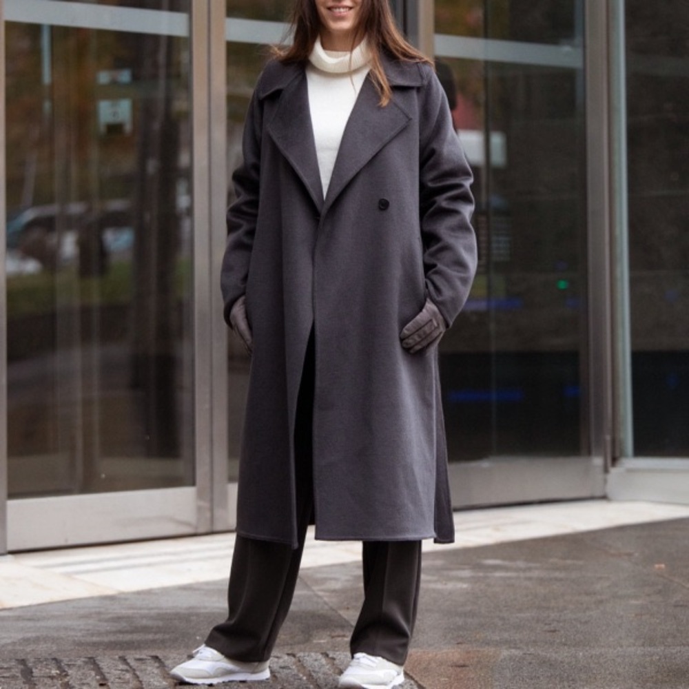UNIQLO Wool Blend Long Coat (Small / Black)